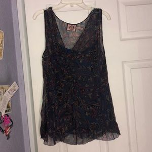 juicy couture patterned blouse size 6